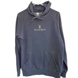 Dutch Bros Coffee SMALL+MEDIUM Oversized Thick Blue Hoodie “Radiate Kindness” DB